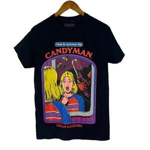 Candyman Black Horror Halloween Movie Short Sleeve Shirt Size S Men's